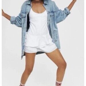 Offline By Aerie Sz M Athletic Dress With Shorts, Pockets, & Crisscross Back